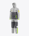 Men's Windbreaker Jacket with Pants Mockup - Half Side View