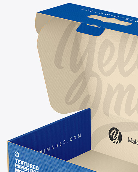 Opened Textured Mailing Box Mockup