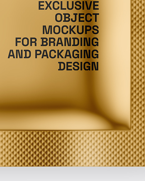 Metallic Sachet Mockup