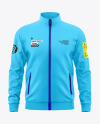 Men's Long Sleeve Track Jacket Mockup - Front View