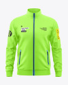 Men's Long Sleeve Track Jacket Mockup - Front View