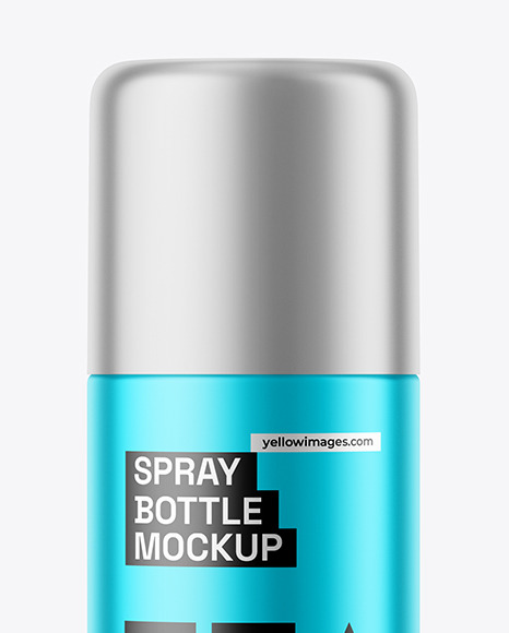 Matte Metallic Spray Bottle Mockup