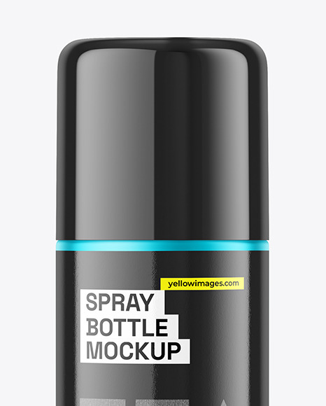 Matte Metallic Spray Bottle Mockup