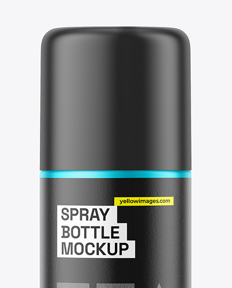 Matte Metallic Spray Bottle Mockup