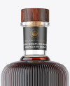 Clear Glass Black Rum Bottle Mockup