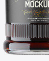 Clear Glass Black Rum Bottle Mockup