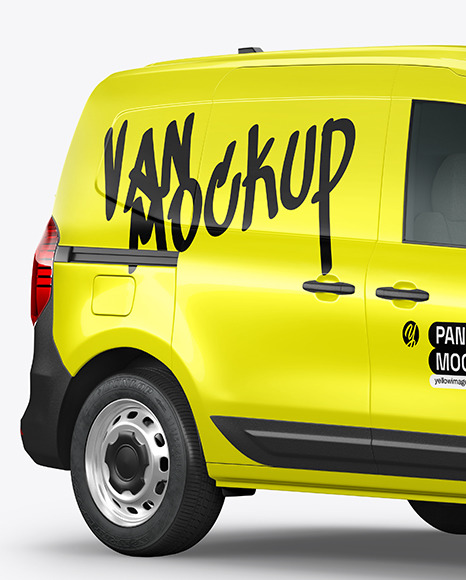 Panel Van Mockup - Half Side View