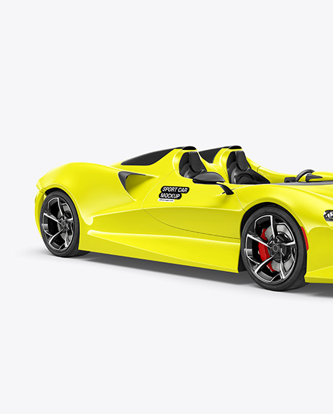 Sport Car Mockup - Half Side View