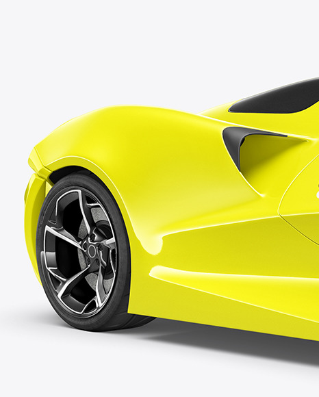 Sport Car Mockup - Half Side View
