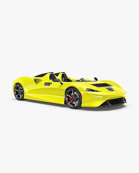 Sport Car Mockup - Half Side View