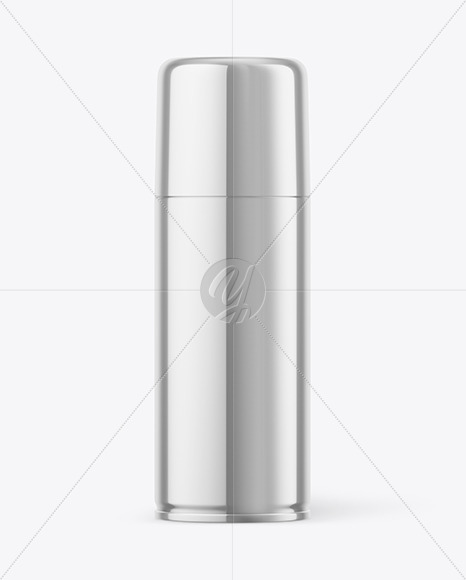 Glossy Metallic Spray Bottle Mockup