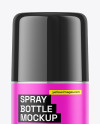 Glossy Metallic Spray Bottle Mockup