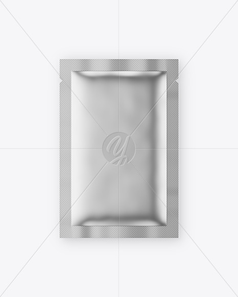 Matte Metallic Sachet Mockup