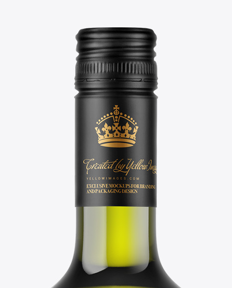 Green Glass White Wine Bottle Mockup Green Glass White Wine Bottle Mockup