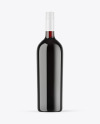 Antique Green Glass Red Wine Bottle Mockup