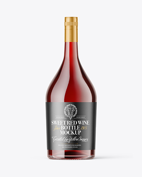 Clear Glass Red Wine Mockup