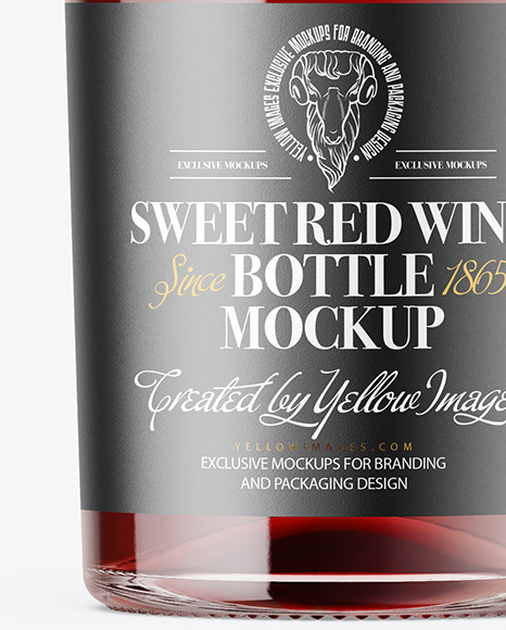 Clear Glass Red Wine Mockup