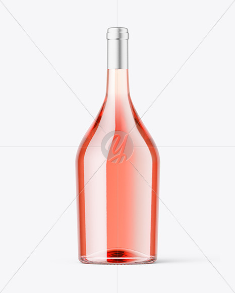 Clear Glass Pink Wine Mockup