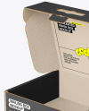 Opened Corrugated Mailing Box Mockup