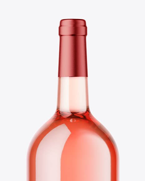 Clear Glass Pink Wine Mockup