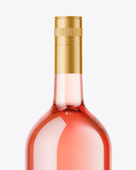 Clear Glass Pink Wine Mockup