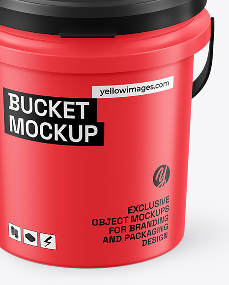 5 Gallon Matte Bucket Mockup