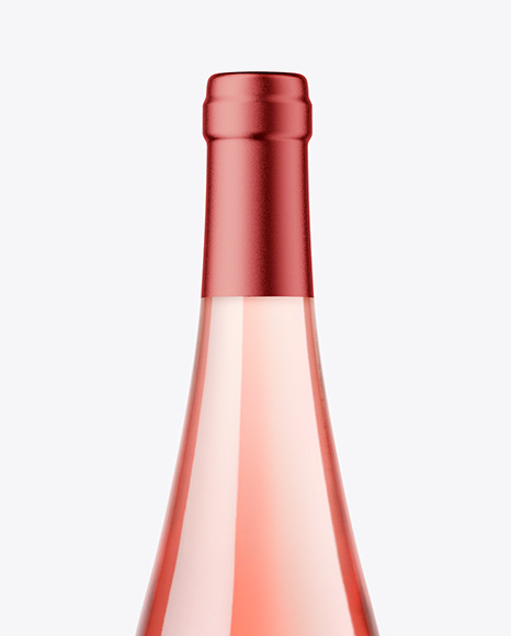 Clear Glass Pink Wine Mockup