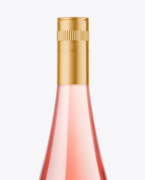 Clear Glass Pink Wine Mockup