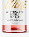 Clear Glass Pink Wine Mockup