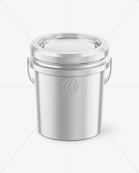 5 Gallon Metallic Bucket Mockup