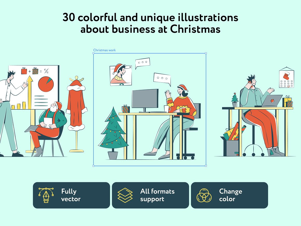 Bizcry Christmas Illustrations Bizcry Christmas Illustrations