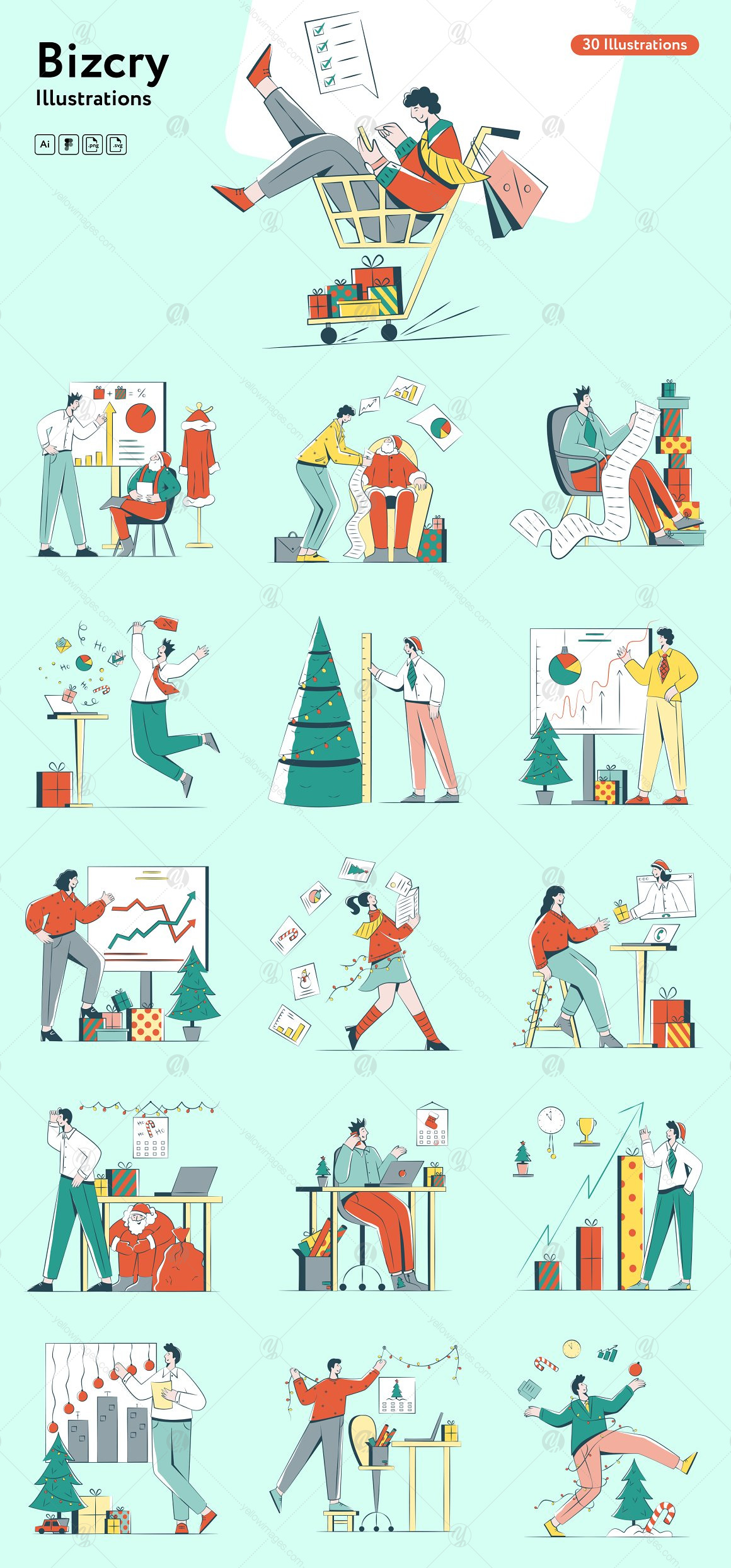 Bizcry Christmas Illustrations Bizcry Christmas Illustrations