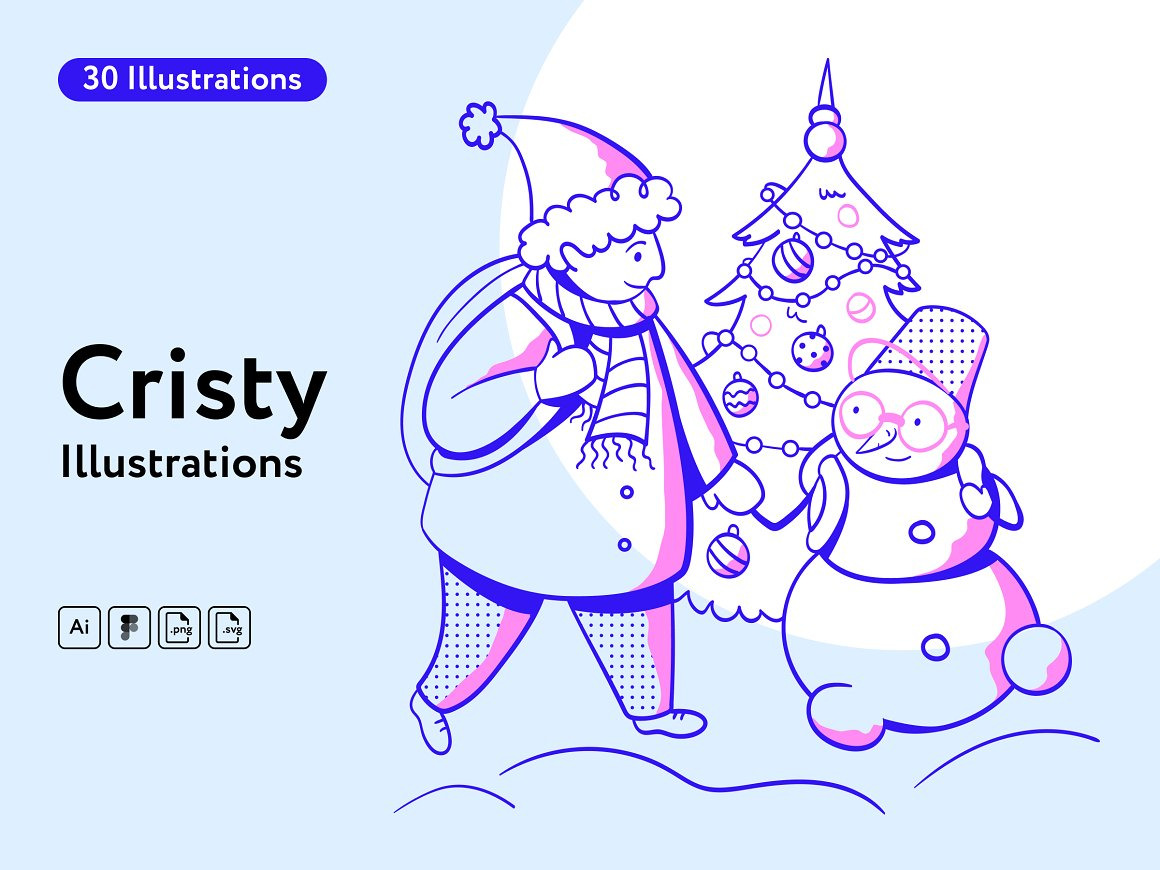 Cristy Christmas Illustrations