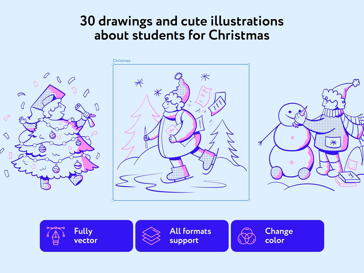 Cristy Christmas Illustrations