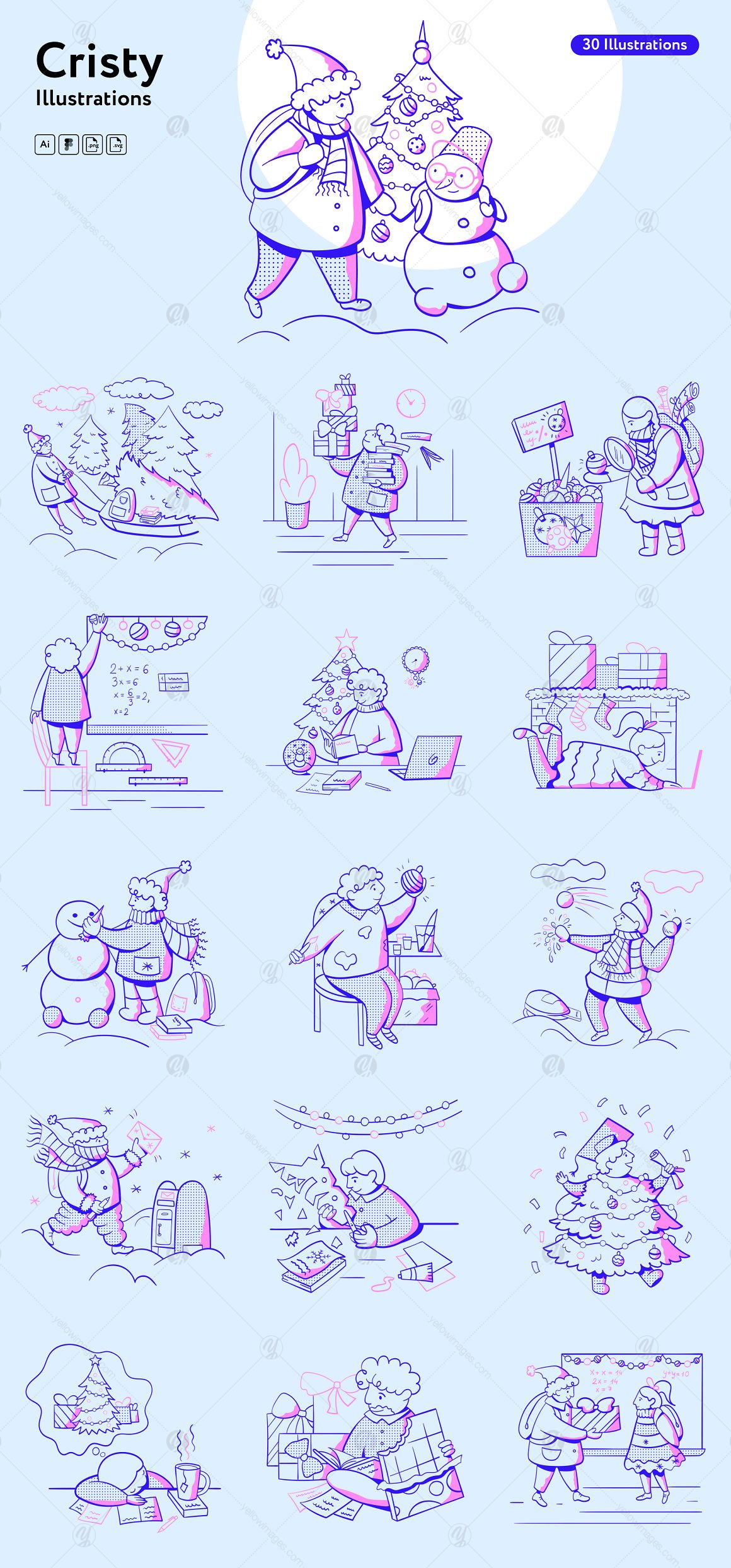 Cristy Christmas Illustrations Cristy Christmas Illustrations