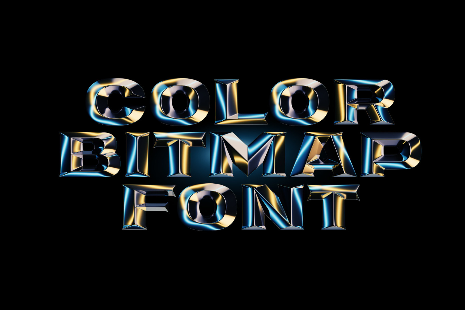 Chrome Lights - Bitmap Color Font