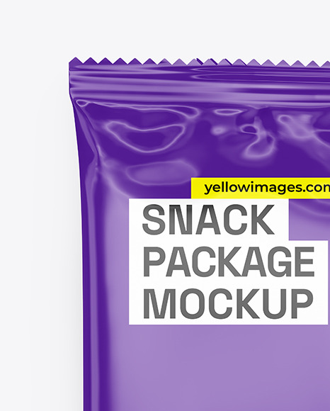 Glossy Snack Package Mockup