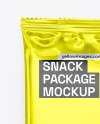 Glossy Metallic Snack Package Mockup