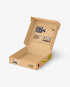 Opened Kraft Paper Mailing Box Mockup