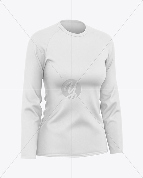 Women's Raglan Long Sleeve T-Shirt Mockup