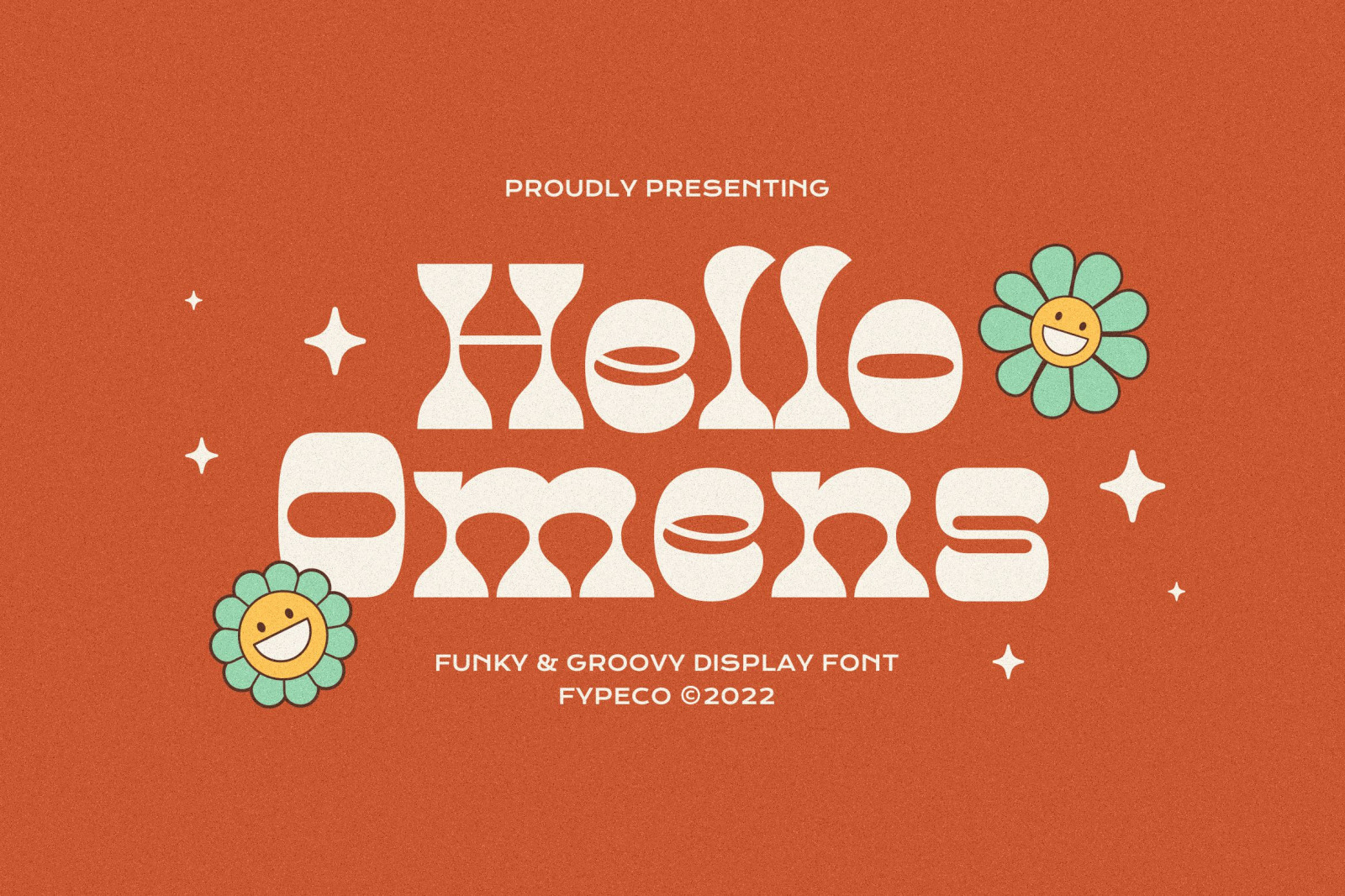 Hello Omens - Funky Groovy Font Hello Omens - Funky Groovy Font