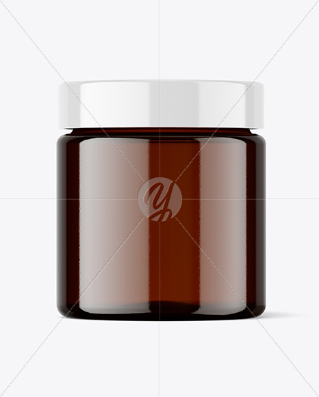 120ml Amber Jar Mockup
