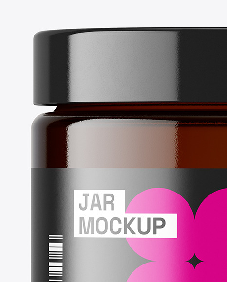 120ml Amber Jar Mockup