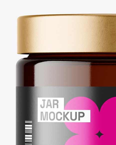 120ml Amber Jar Mockup