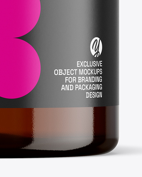 120ml Amber Jar Mockup