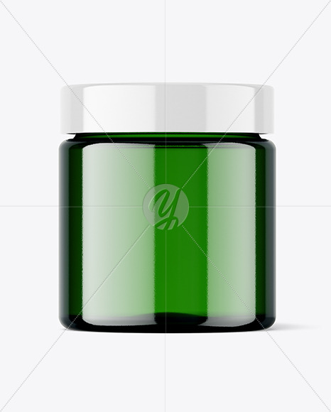 120ml Green Jar Mockup