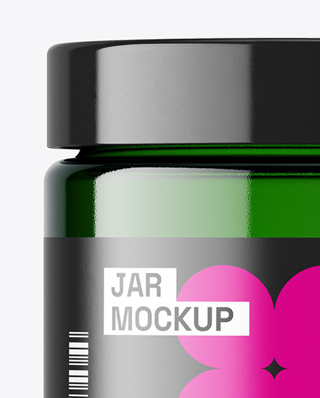 120ml Green Jar Mockup