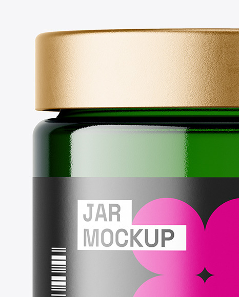 120ml Green Jar Mockup