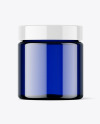 120ml Blue Jar Mockup