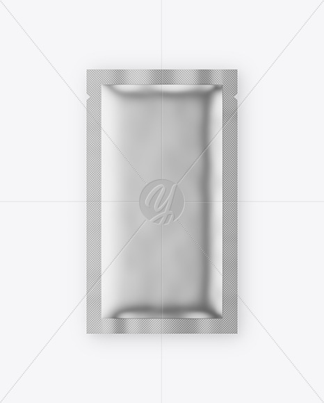 Matte Metallic Sachet Mockup